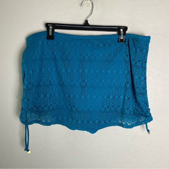 Lane Bryant Cacique Crochet Swim Skirt Swimsuit Bottoms 22W NWT Winter Fresh - Picture 8 of 11